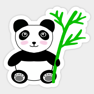 Panda with bamboo Sticker